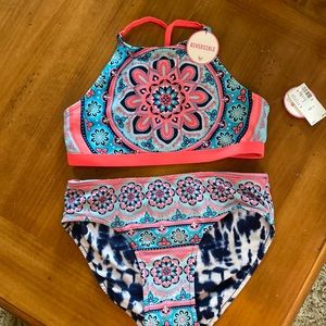 Justice Girls reversible swim suit